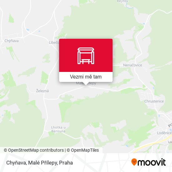 Chyňava, Malé Přílepy mapa