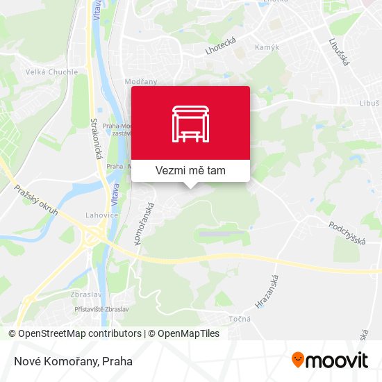 Nové Komořany mapa