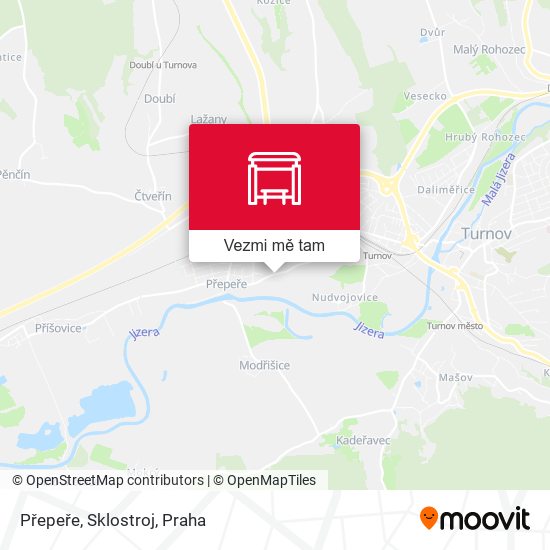 Přepeře, Sklostroj mapa