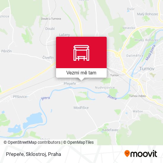 Přepeře, Sklostroj mapa