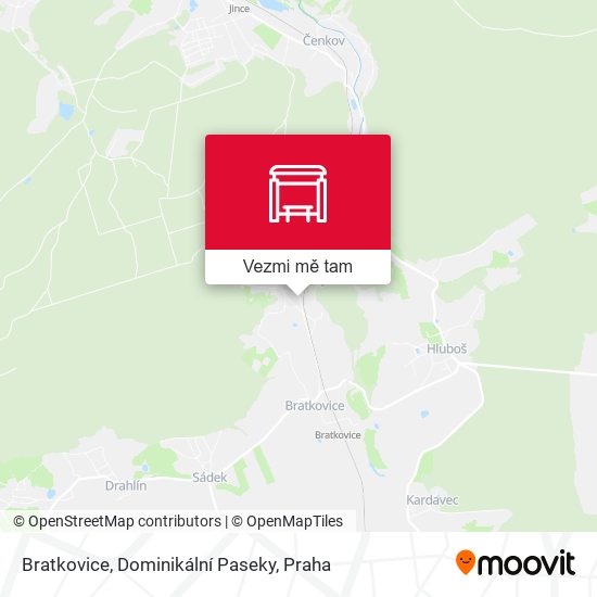 Bratkovice, Dominikální Paseky mapa