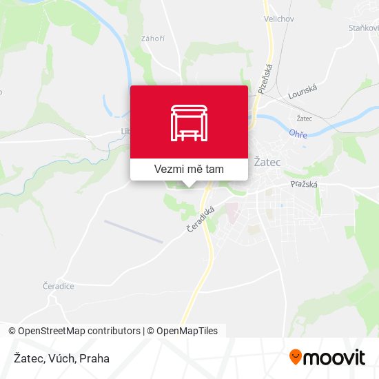 Žatec, Vúch mapa