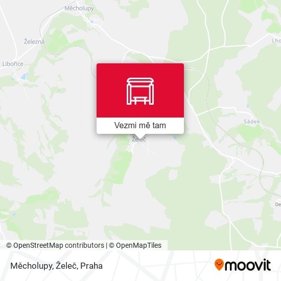 Měcholupy, Želeč mapa