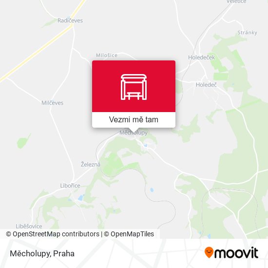 Měcholupy mapa