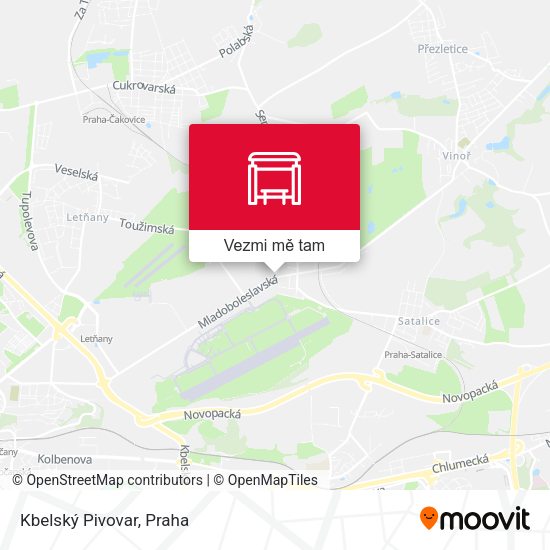 Kbelský Pivovar mapa
