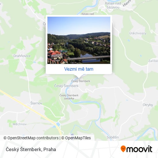 Český Šternberk mapa