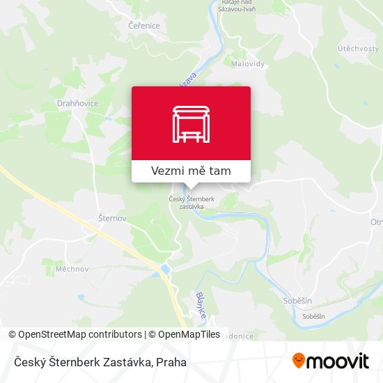 Český Šternberk Zastávka mapa