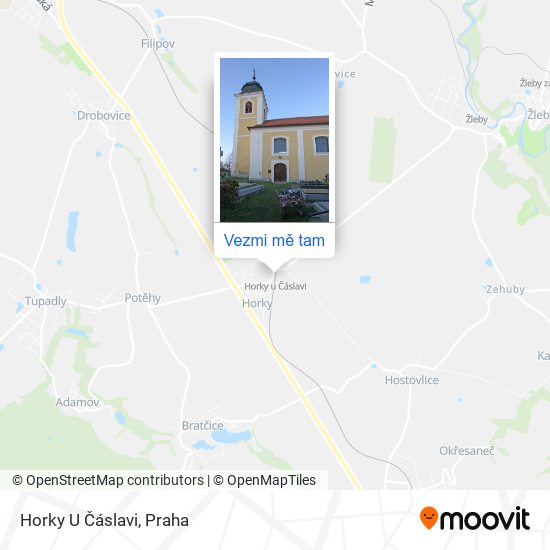 Horky U Čáslavi mapa
