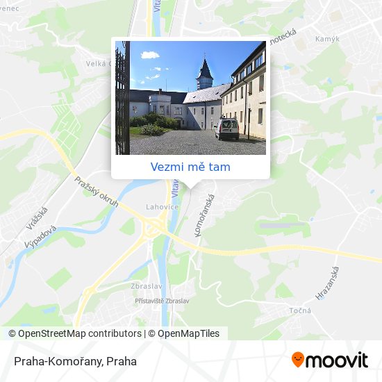 Praha-Komořany mapa