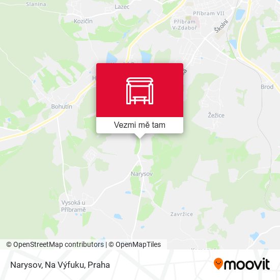 Narysov, Na Výfuku mapa