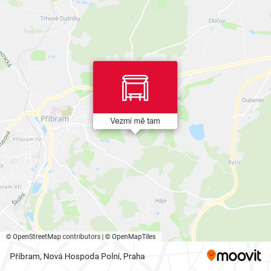 Příbram, Nová Hospoda Polní mapa
