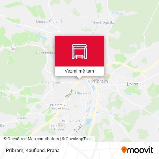 Příbram, Kaufland mapa