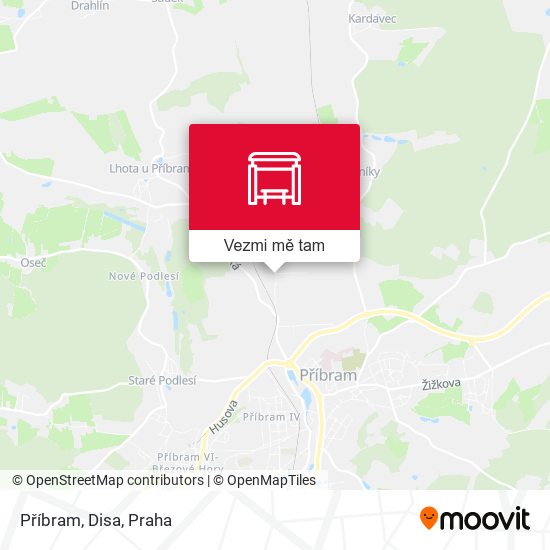 Příbram, Disa mapa