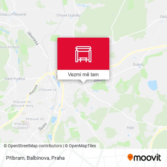 Příbram, Balbínova mapa