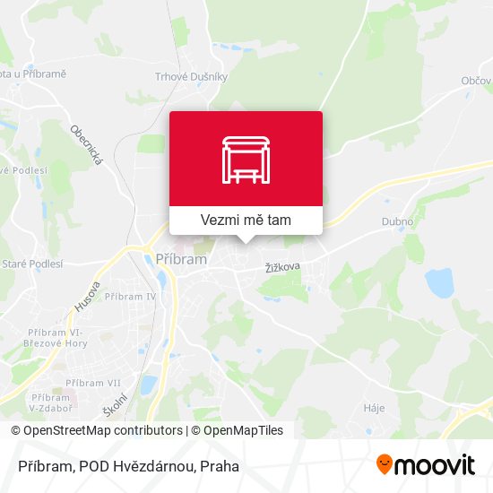 Příbram, POD Hvězdárnou mapa