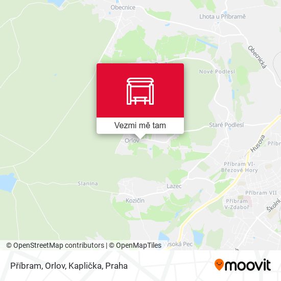 Příbram, Orlov, Kaplička mapa