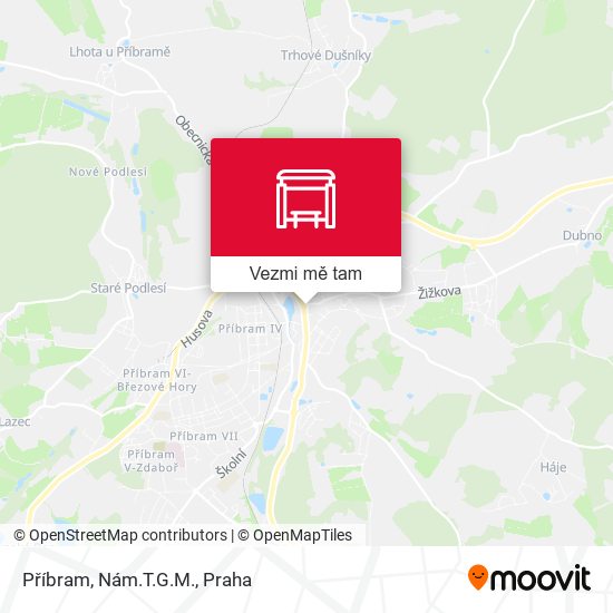 Příbram, Nám.T.G.M. mapa
