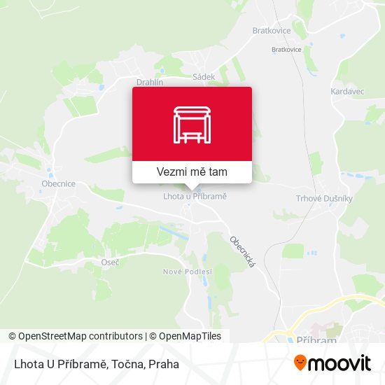 Lhota U Příbramě, Točna mapa