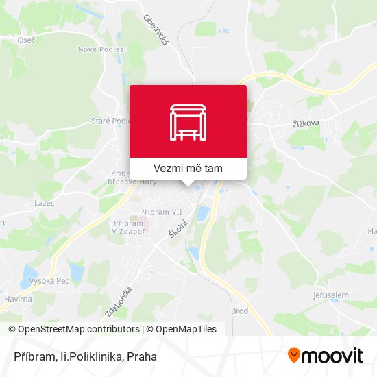 Příbram, Ii.Poliklinika mapa
