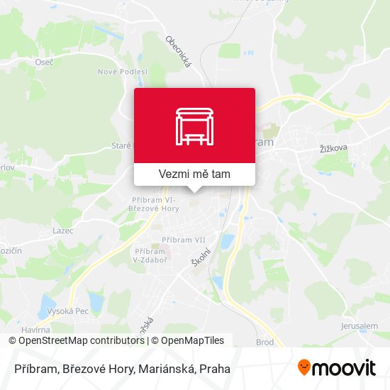 Příbram, Březové Hory, Mariánská mapa