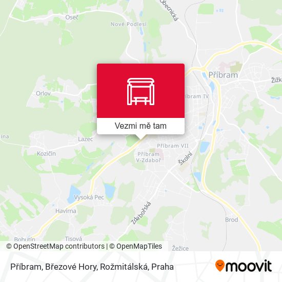 Příbram, Březové Hory, Rožmitálská mapa