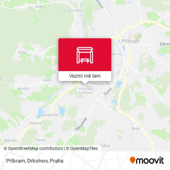 Příbram, Drkolnov mapa