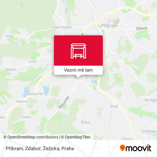 Příbram, Zdaboř, Žežická mapa