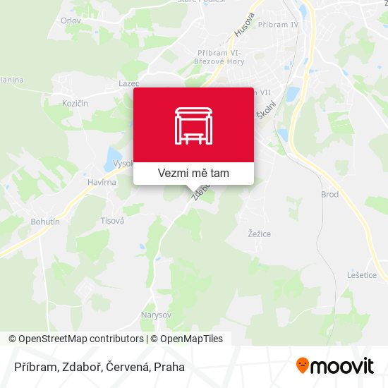 Příbram, Zdaboř, Červená mapa
