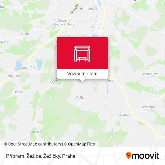 Příbram, Žežice, Žežičky mapa