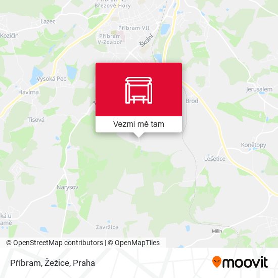 Příbram, Žežice mapa