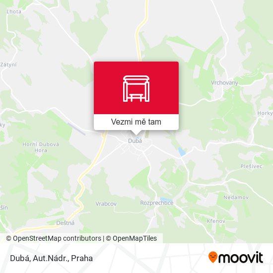 Dubá, Aut.Nádr. mapa