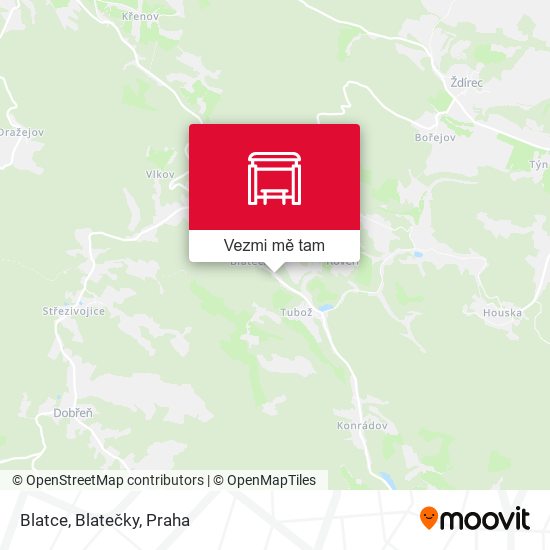 Blatce, Blatečky mapa