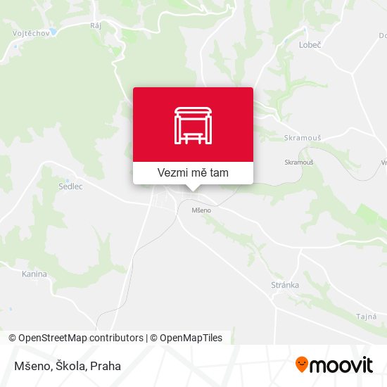 Mšeno, Škola mapa