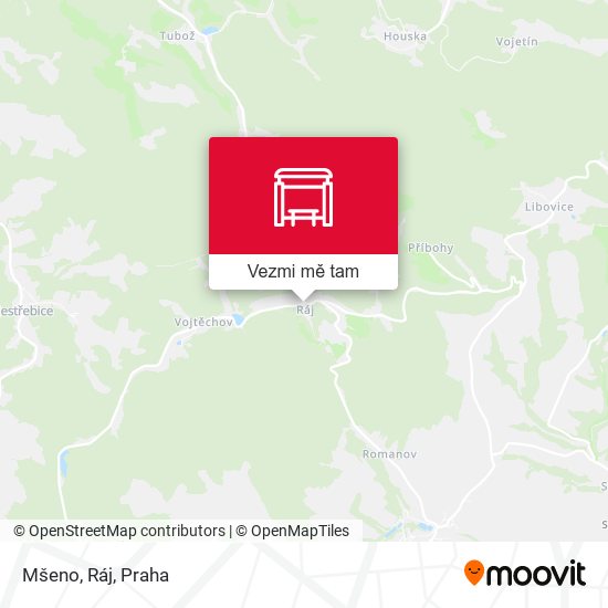 Mšeno, Ráj mapa