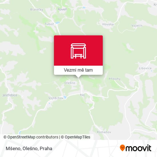 Mšeno, Olešno mapa