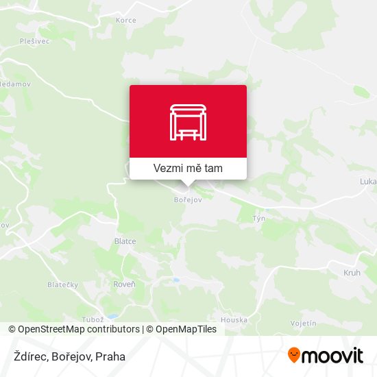 Ždírec, Bořejov mapa