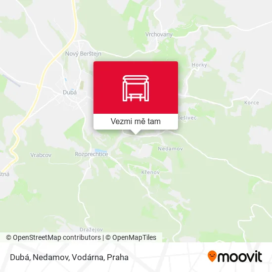 Dubá, Nedamov, Vodárna mapa