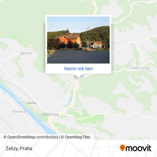 Želízy mapa