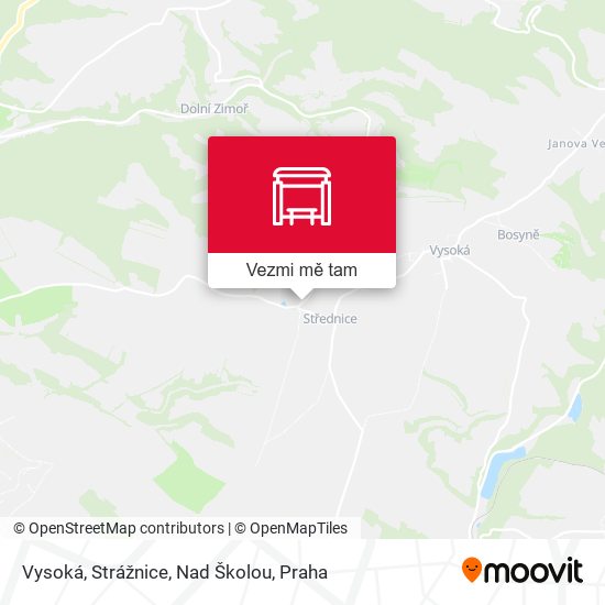 Vysoká, Strážnice, Nad Školou mapa