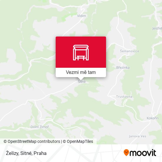 Želízy, Sitné mapa