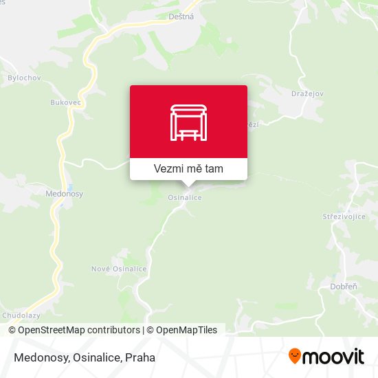 Medonosy, Osinalice mapa
