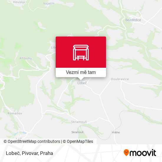 Lobeč, Pivovar mapa