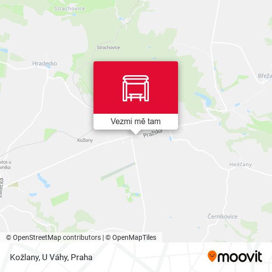 Kožlany, U Váhy mapa