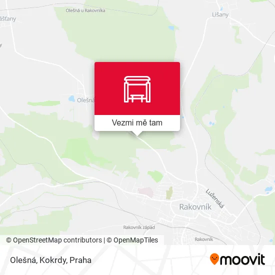 Olešná, Kokrdy mapa