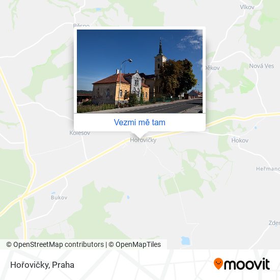 Hořovičky mapa