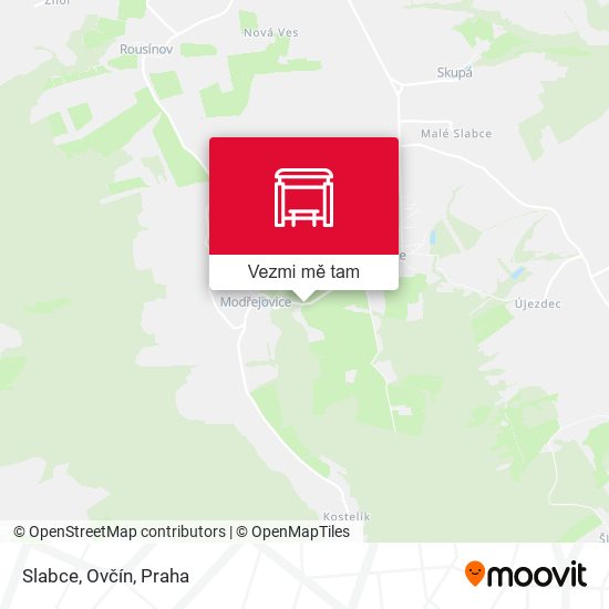 Slabce, Ovčín mapa