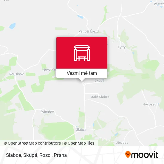 Slabce, Skupá, Rozc. mapa