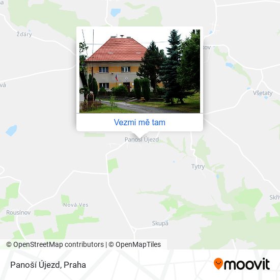 Panoší Újezd mapa
