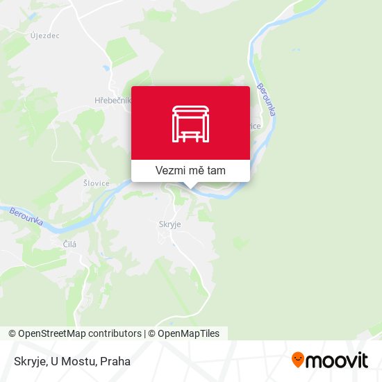 Skryje, U Mostu mapa