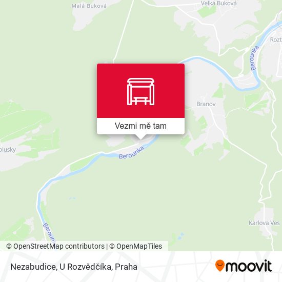 Nezabudice, U Rozvědčíka mapa